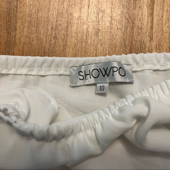 Showpo off the shoulder flounce crop top - Picture 2 of 2